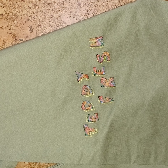 Teddy Fresh Relaxed Fit Embroidered Khaki Pants Size 32 NWT - Picture 7 of 11